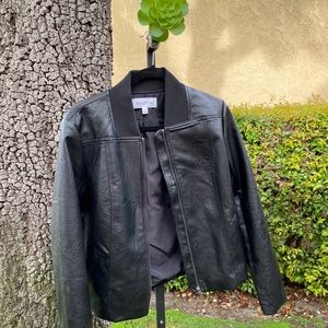 Black leather jacket
